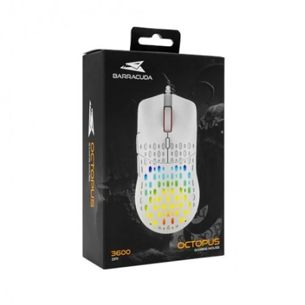 SOURIS BARACUDA OCTOPUS WHITE