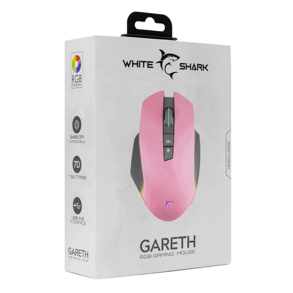 Souris WHITE SHARK Gamer GALAHAD Rose