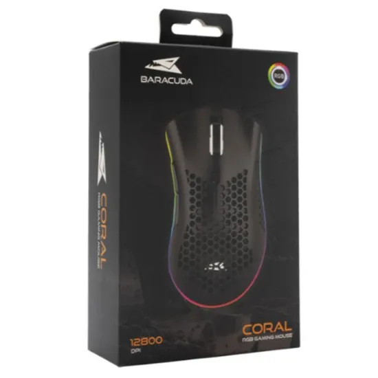 SOURIS BARACUDA BGM-031 CORAL BLACK