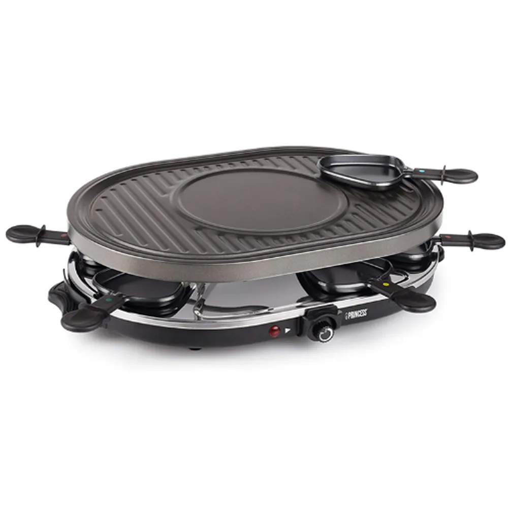 Appareil à Raclette PRINCESS Ovale 1200W 162700 Noir