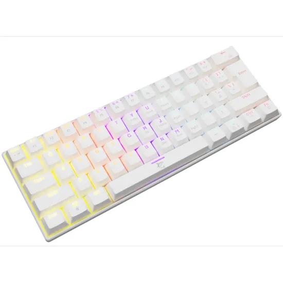 Clavier Gamer White Shark Red Switch Blanc