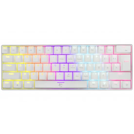 Clavier Gamer White Shark Red Switch Blanc