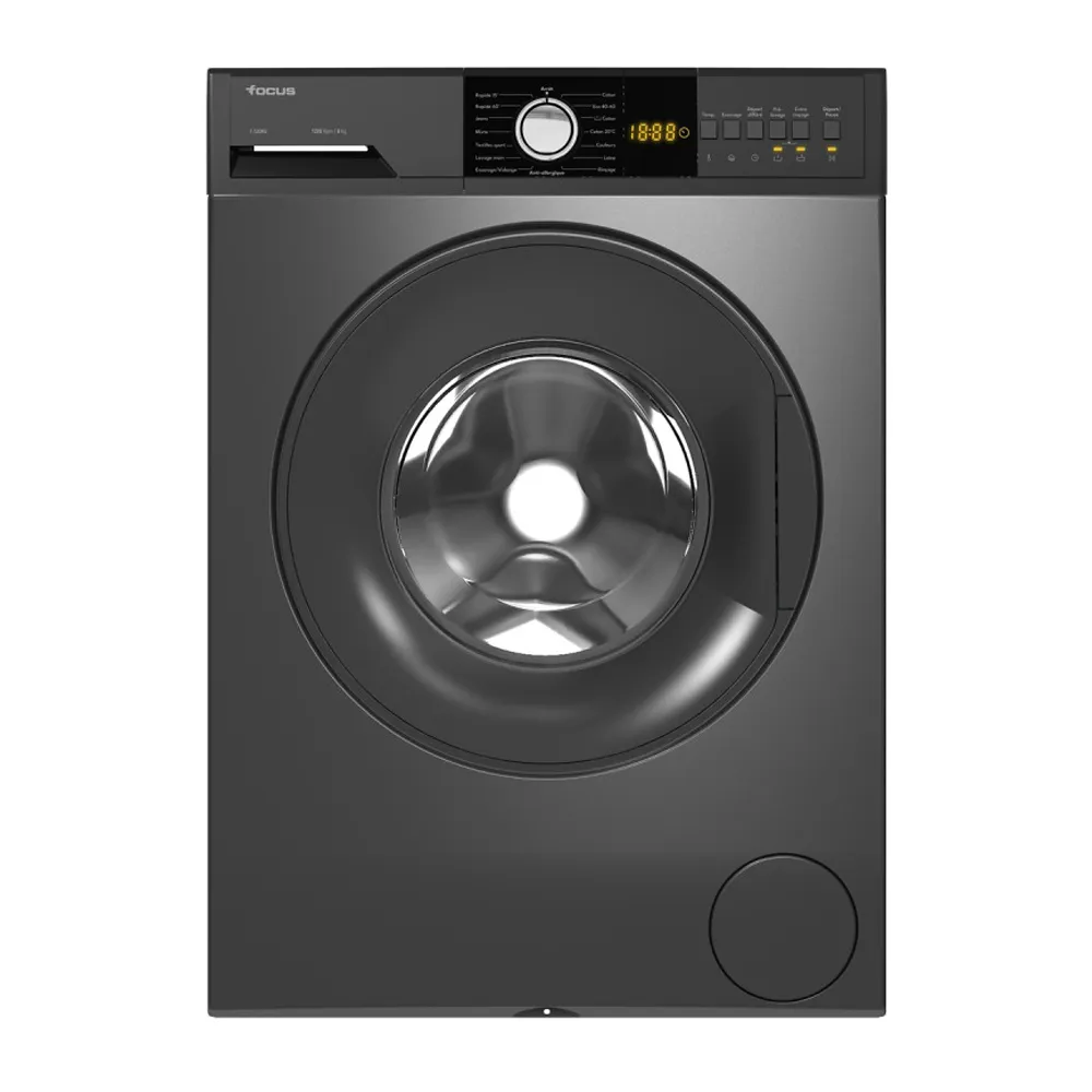 Machine À Laver Automatique FOCUS 8Kg F1208G Gris Foncé