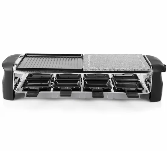Gril à Raclette En Pierre Avec 8 Poêles 1300 W PRINCESS