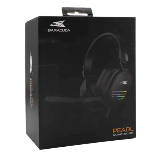 Micro Casque BARACUDA Gamer Filaire PEARL Noir