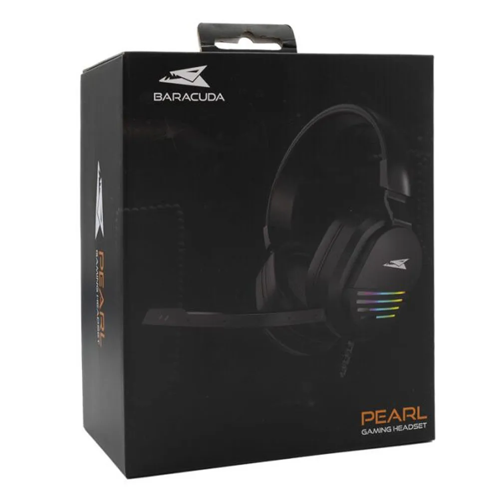 Micro Casque BARACUDA Gamer Filaire PEARL Noir