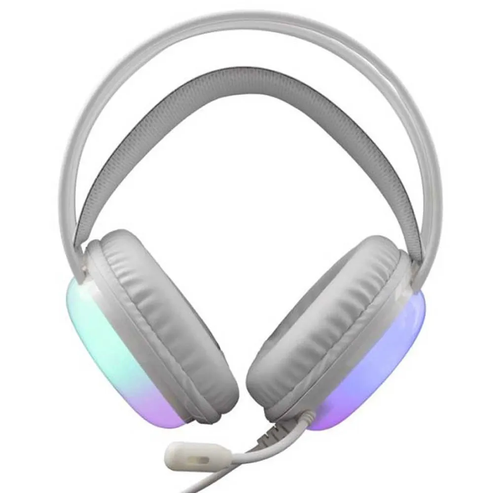 Micro-Casque Gaming Filaire WHITE SHARK PEACOCK RGB Blanc
