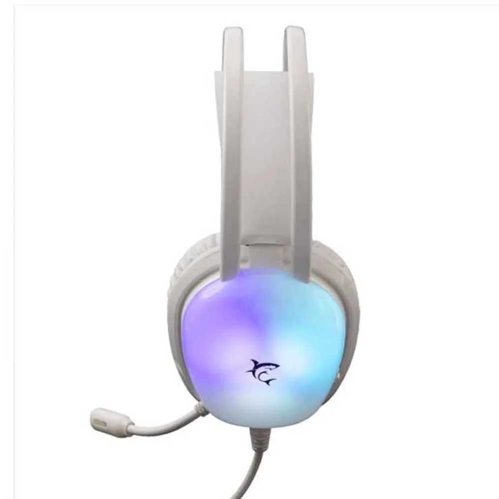 Micro-Casque Gaming Filaire WHITE SHARK PEACOCK RGB Blanc