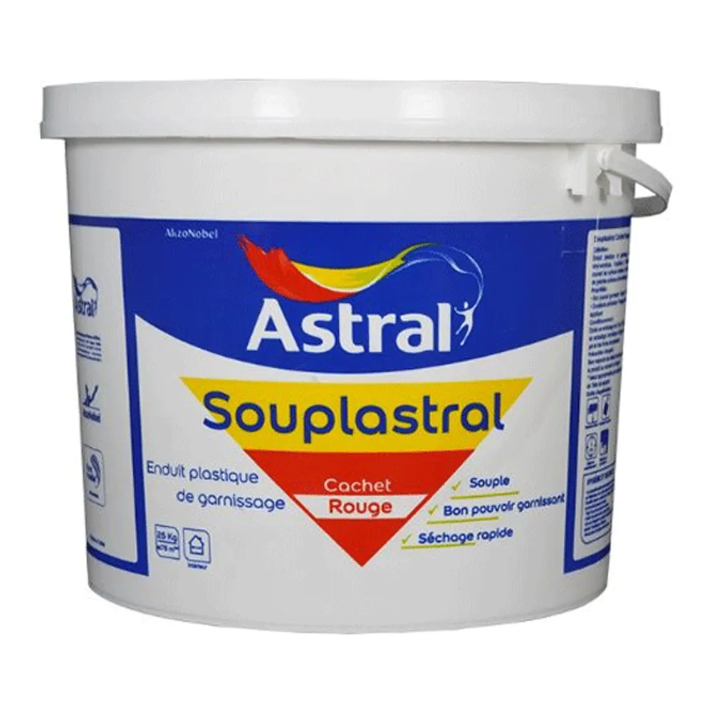 Enduit souple rouge seau 25KGS