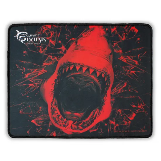 Tapis Souris WHITE SHARK Gamer SKYWALKER Noir-Rouge