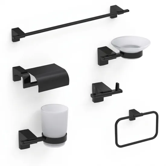 Ensemble D'accessoire Salle De Bain Noire DUXXA