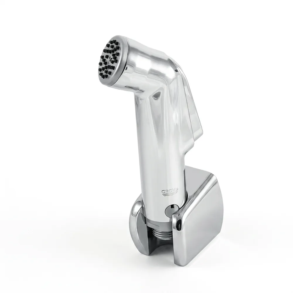 Kit douche de toilette gris métallisé EJIM