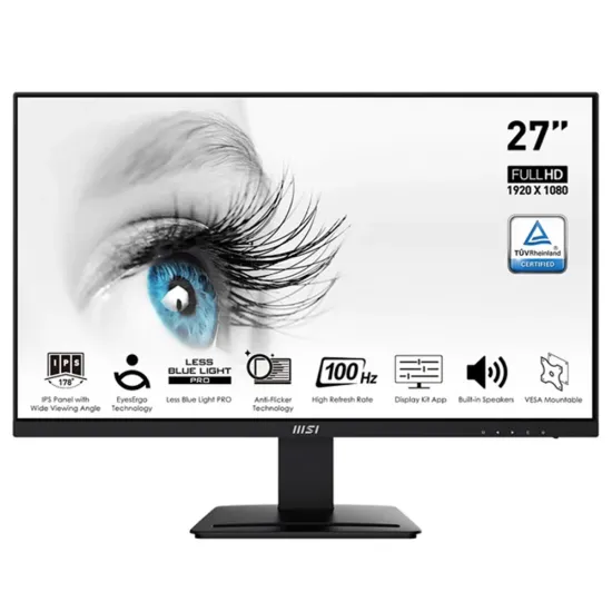 Ecran MSI 27" PRO MP273A 100Hz 1MS HDMI-VGA-DP