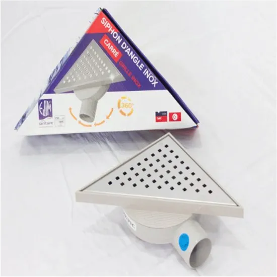 Siphon d'angle inox CARRE EJIM