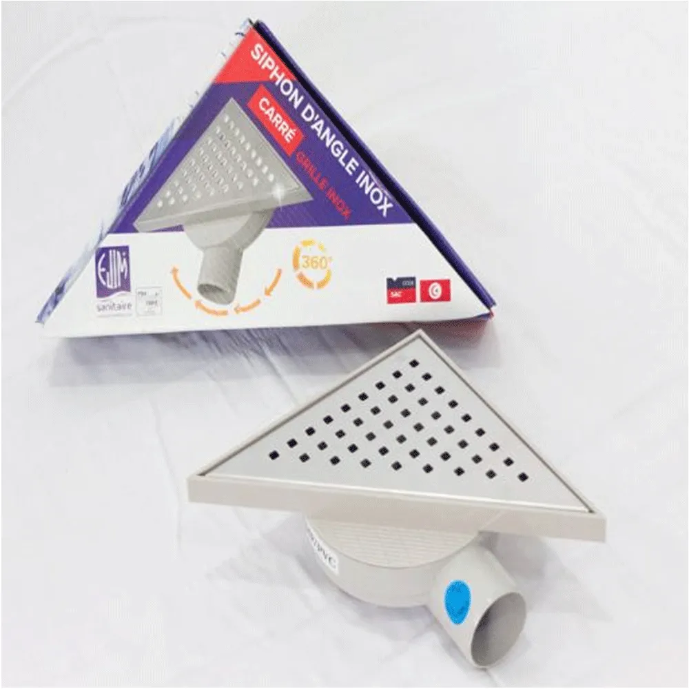 Siphon d'angle inox CARRE EJIM