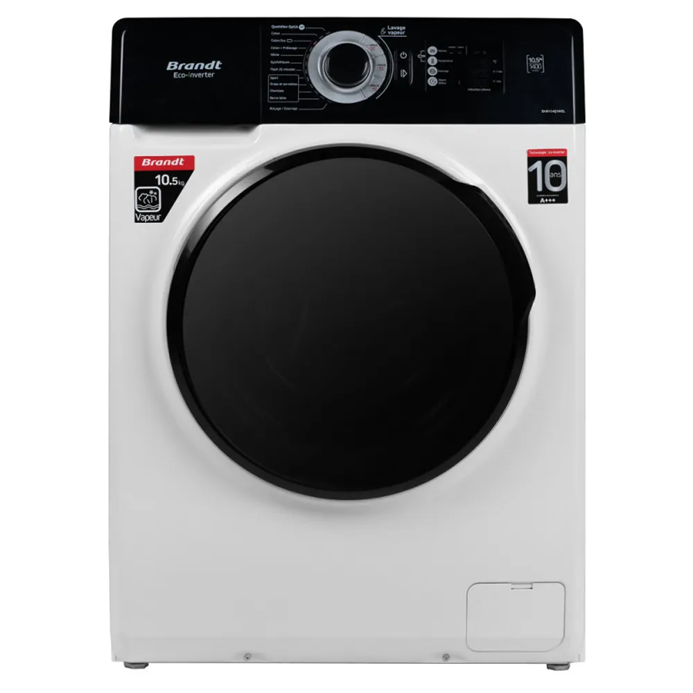 Machine À Laver Automatique BRANDT 10.5Kg BAM102QVWBL Blanc