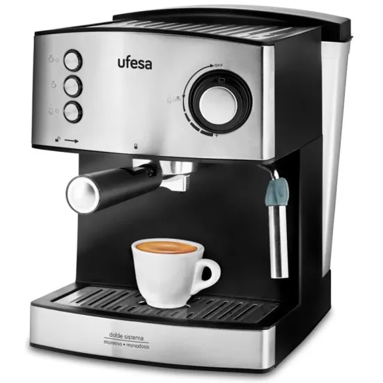 Machine à Café Expresso et Cappuccino UFESA 850W CE7240 Inox