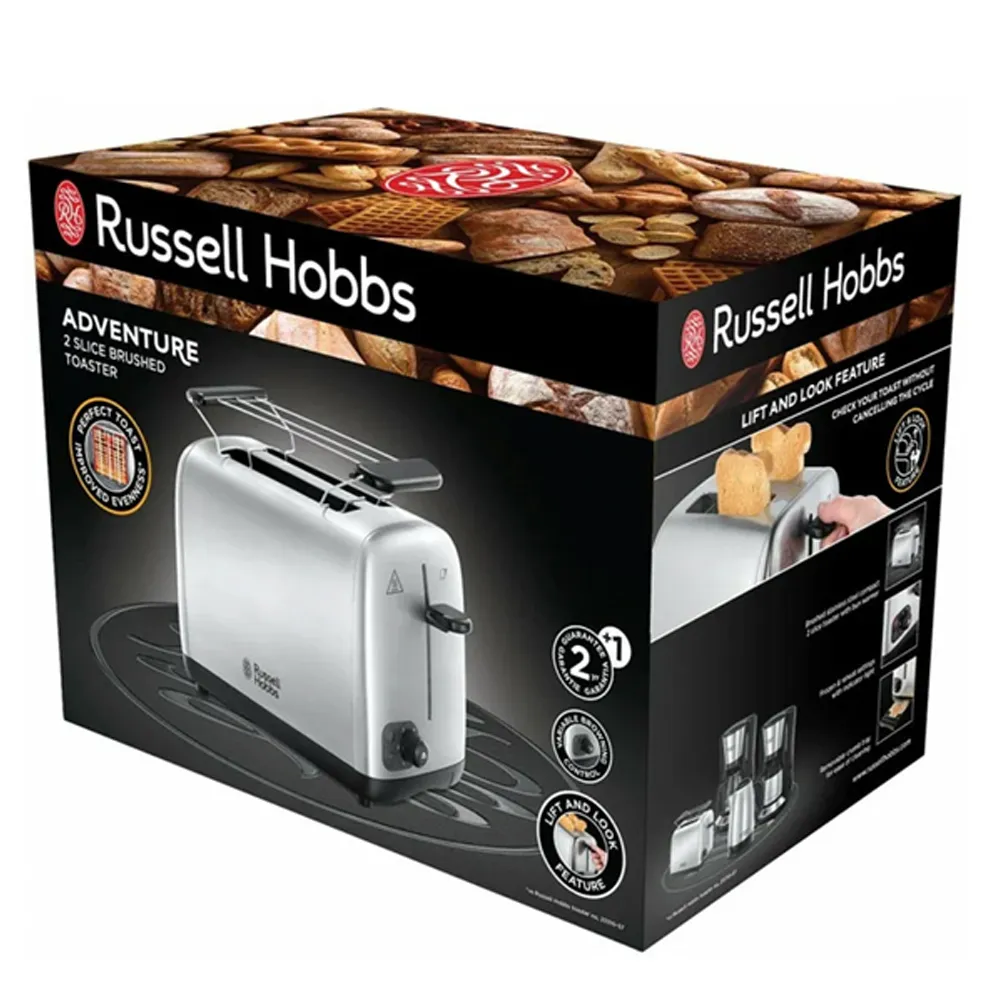 Grille pain RUSSELL HOBBS Adventure 1550W 24080-56 Acier Brossé