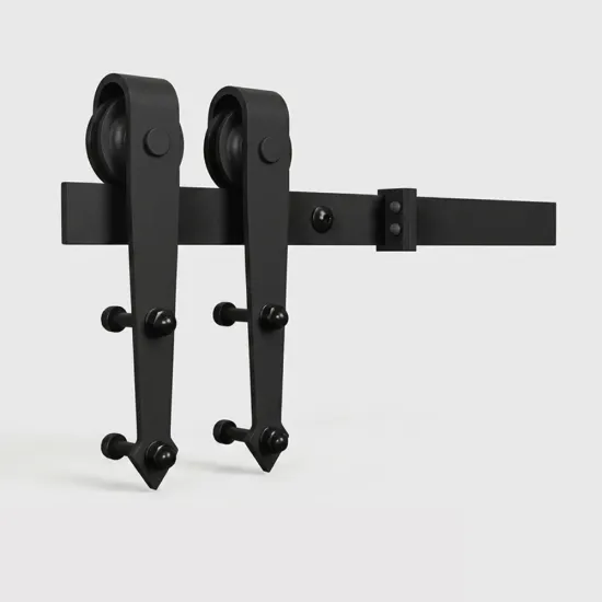 Kit de 1 porte complet 2 mètre en acier noir