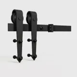 Kit de 1 porte complet 2 mètre en acier noir