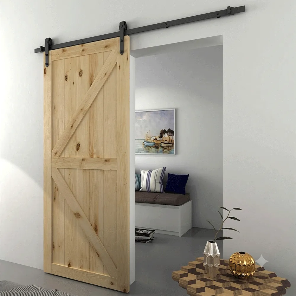 Kit de 1 porte complet 2 mètre en acier noir
