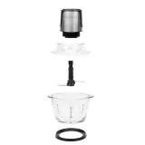 Hachoir PRINCESS bol en verre 1L 300W 221051 Silver