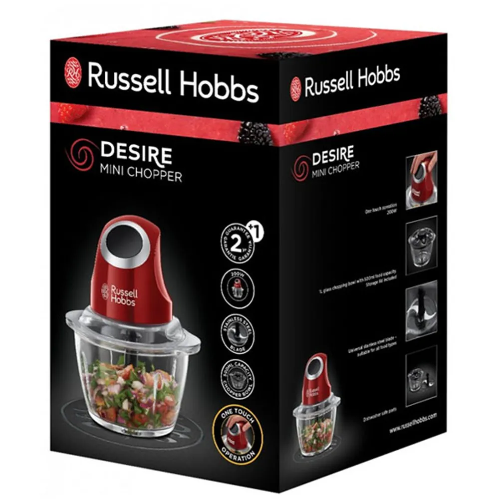 Mini Hachoir RUSSELL HOBBS Desire 200W 24660-56 Rouge