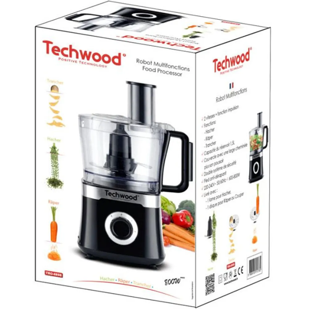 Robot Multifonction TECHWOOD 800W 1.5L TRO-6856 Noir