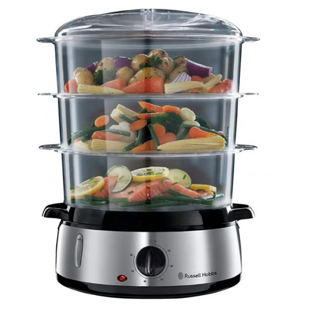 Cuiseur Vapeur RUSSELL HOBBS 3 Etages 800W 19270-56 Gris