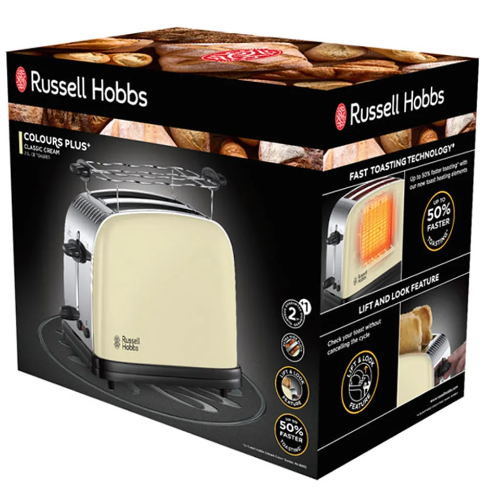 Grille Pain RUSSEL HOBBS Colours Plus 1670 Watts 23334-56 Crème