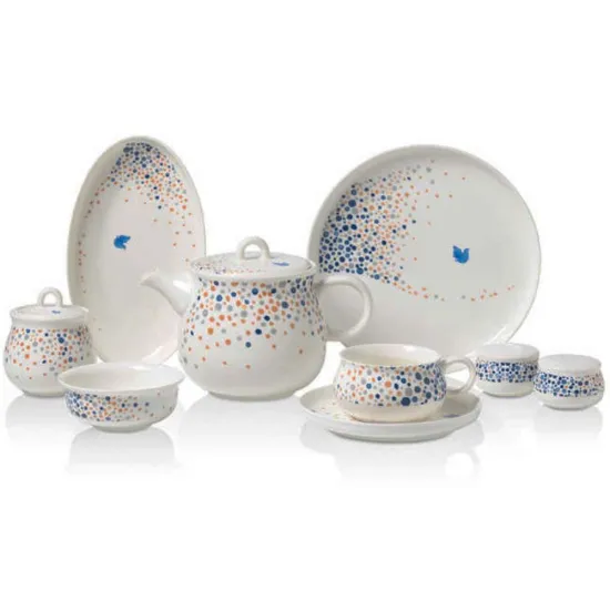 Service Petit-Déjeuner Porcelaine 30 Piéces