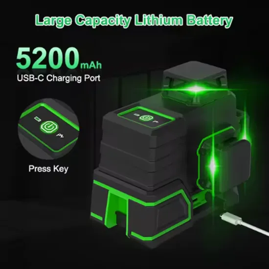 Niveau Laser 3D à 12 lignes SNDWAY SW-373GCH LD vert