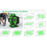 Niveau Laser 4D à 16 lignes SNDWAY SW-416G vert 4 axes