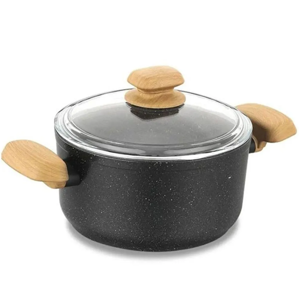 Faitout KORKMAZ Montana Avec Couvercle 24 Cm A1242 Noir