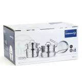 Batterie De Cuisine KORKMAZ 8 Piéce A2055 Inox