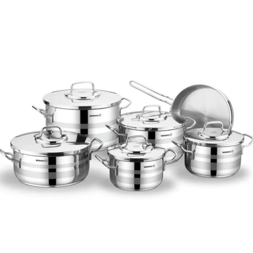 Batterie De Cuisine KORKMAZ ASTRON A2051 11 PIÈCES INOX