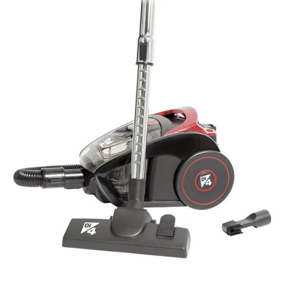 Aspirateur Sans Sac Di4 700W 1.5L Aspirovac Cyclone Noir-Rouge