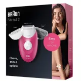 Épilateur BRAUN Silk Epil 3 SE3-410 Blanc-Rose