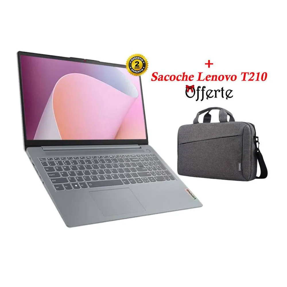 Pc Portable LENOVO IPS3-15AMN8 AMD RYZEN 3 8Go 256Go SSD Gris Windows