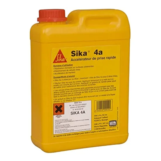 Sika 4a, Accélérateur De Prise Rapide SIKA 4 A Bidon 2L