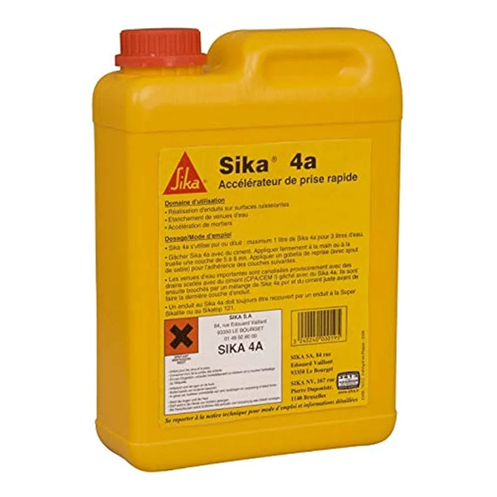 Sika 4a, Accélérateur De Prise Rapide SIKA 4 A Bidon 2L