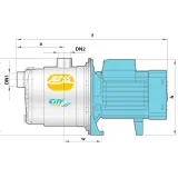Moto pompe 0.85CV JET08M Inox CITY PUMPS