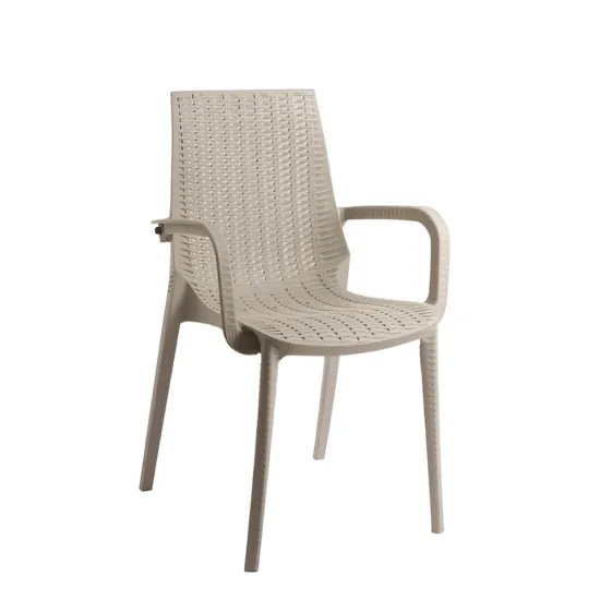 Chaise Rotin Cross avec accoudoir