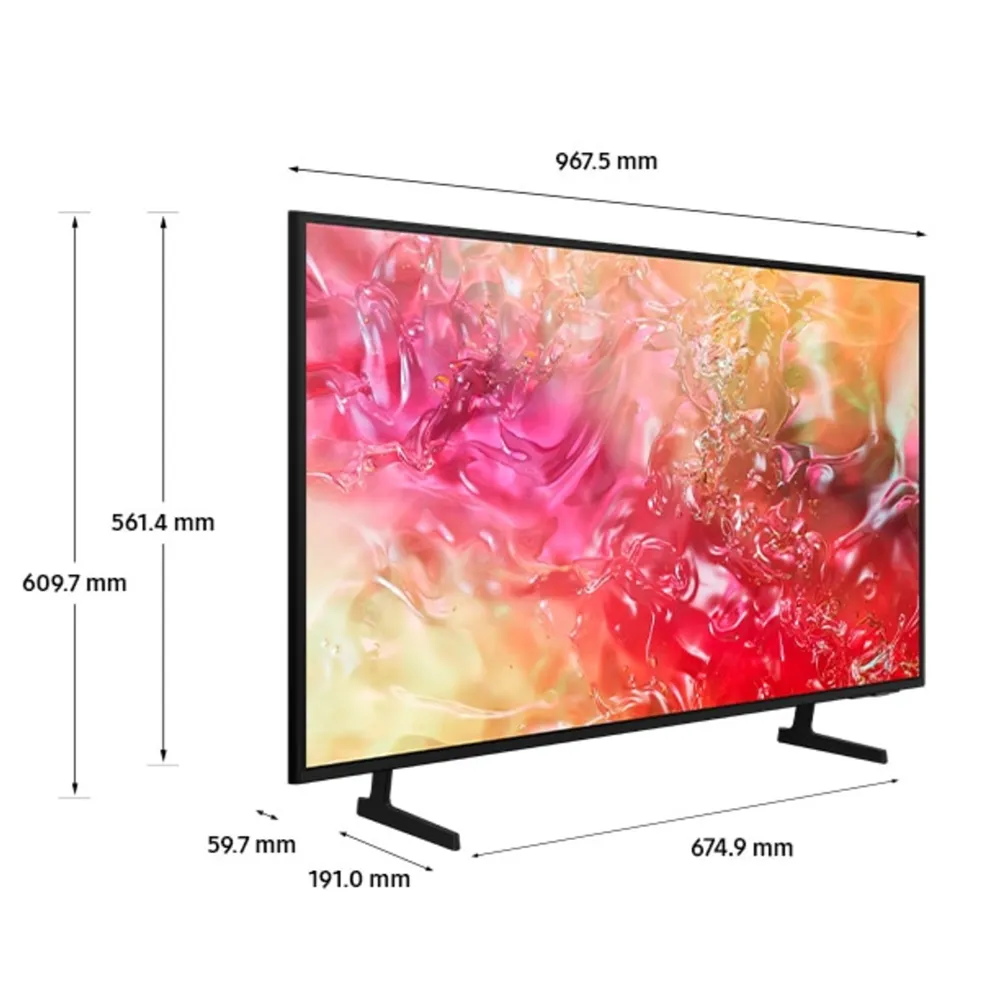 Téléviseur SAMSUNG 43" 43DU7000 Smart Crystal Ultra HD 4K Avec Récepteur Intégré