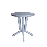 Table Rotin Rond Cross