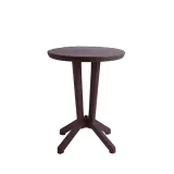 Table Rotin Rond Cross