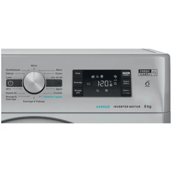 Machine À Laver Automatique WHIRLPOOL 8Kg FFWB8248SBS Silver