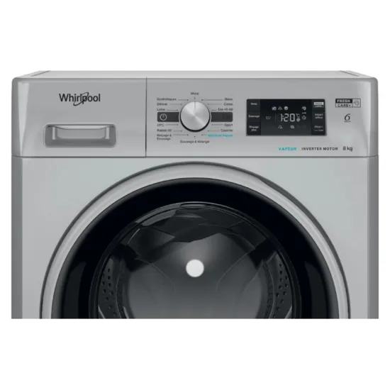 Machine À Laver Automatique WHIRLPOOL 8Kg FFWB8248SBS Silver
