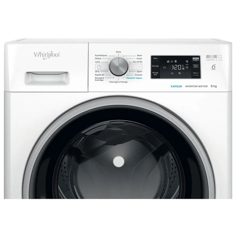 Machine À Laver Automatique WHIRLPOOL 8KG FFWB8248WBS Blanc