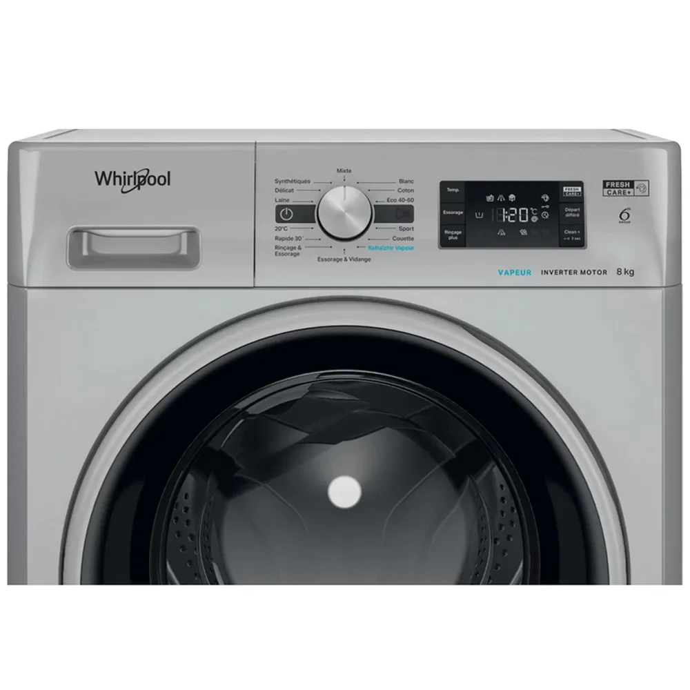 Machine À Laver Automatique WHIRLPOOL 8KG FFWB8248SBS-VNA Silver